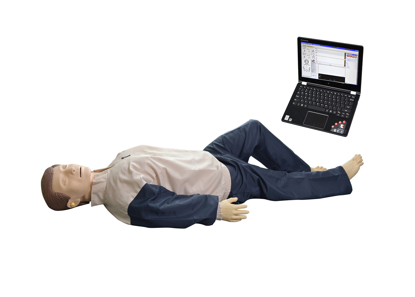 멀티미디어 교육용 소프트웨어 가르침을 위한 열려있는 기도를 가진 CPR 응급조치 인체 해부 모형